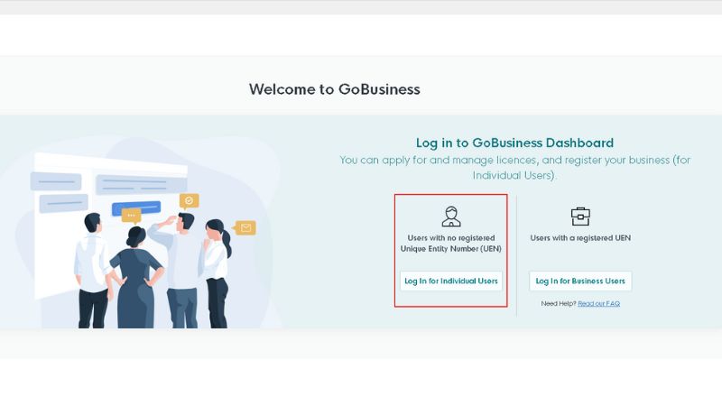 Log in to GoBusiness dashboard